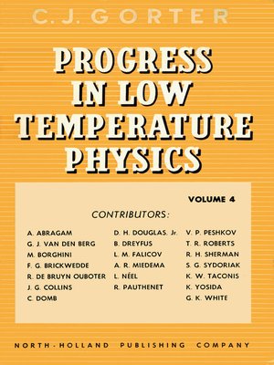 cover image of Progress in Low Temperature Physics